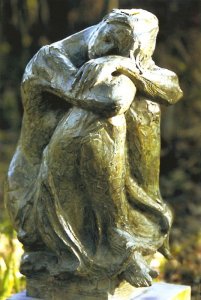 La Mélancolie 1999 - Fonte à la cire perdue 
Fonderie Delval	
Tombe de Ingrid et Gabriel B. au cimetière à Washington
73*50*42
